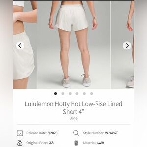 lululemon athletica Women's Bone Athletic Shorts